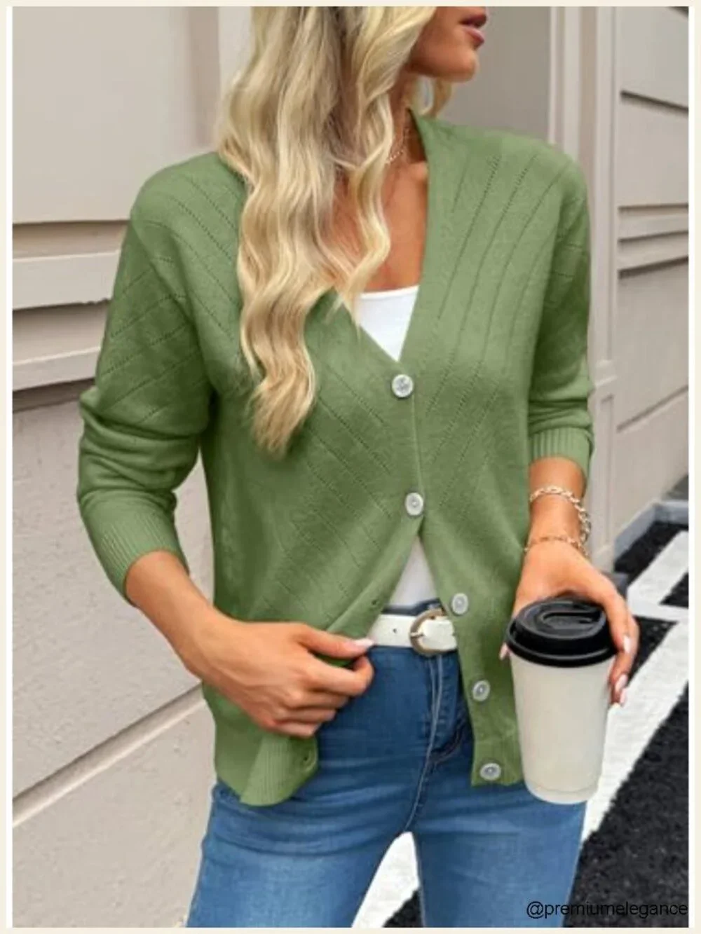 Button Up V Neck Lightweight Cardigan Sweater Business Casual Knit Tops